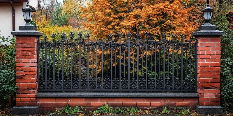 Metallzaun aus Polen mit Montage